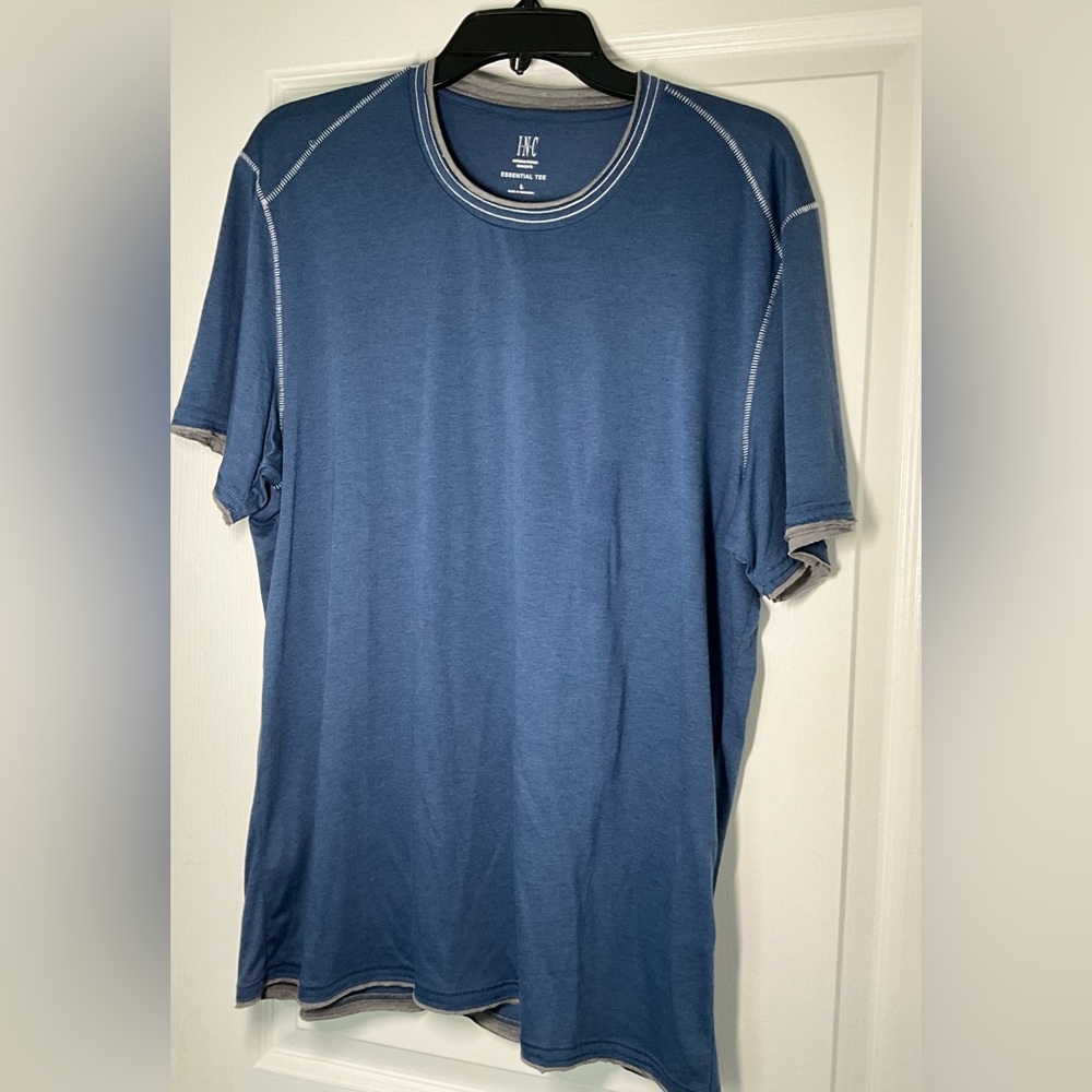 INC International Concepts Blue Short Sleeve Tee Size L